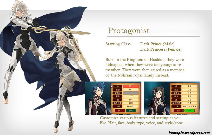 FE:Fates Personnages (SPOIL Nohr & Hoshido) Protagonisttranslated1