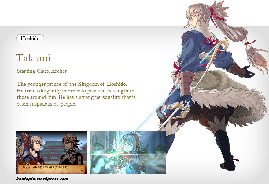 FE:Fates Personnages (SPOIL Nohr & Hoshido) Takumitranslated